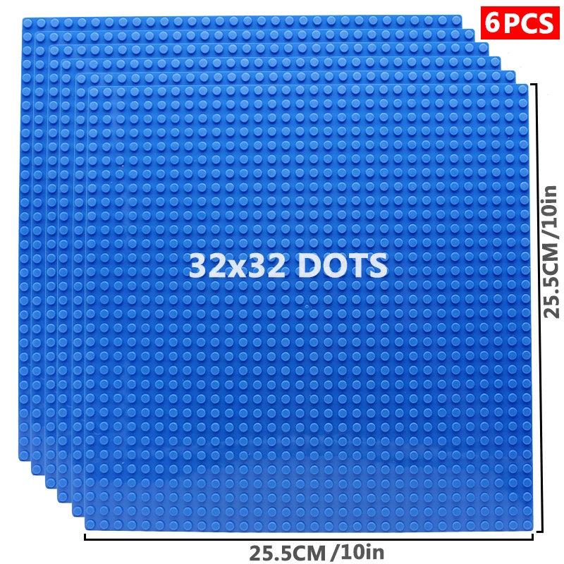6 stks/set Bodemplaat 32*32 32*16 Studs Klassieke Figuren Bouwstenen Platen Bricks Grondplaat Blokken Kinderen speelgoed Voor Kid Geschenken