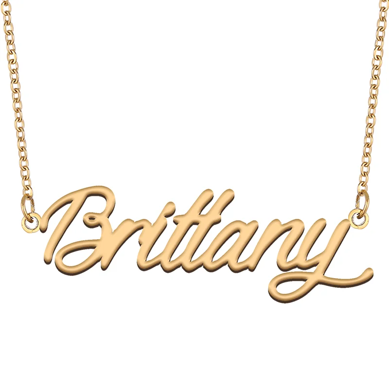 Necklace with Name Brittany for His Her Family Member Best Friend Birthday Gifts on Christmas Mother Day Valentine's Day