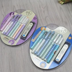 14 teile/los Nette Kawaii Farbige Brunnen Pen-Set Mit Löschbaren blau Tinte Sac für Kinder Geschenk Korean Schreibwaren Büro Schule liefert