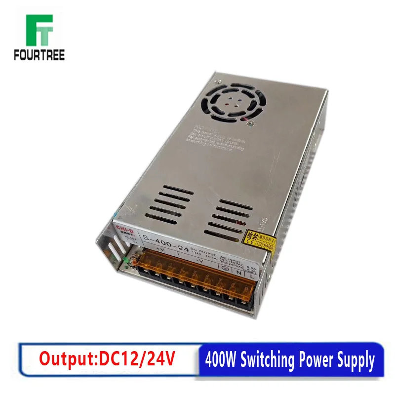 400W Switching Power Supply Light Transformer AC 110V 220V To DC 12V/33A 24V/16.5A Power Supply Source Adapter S-400-12V/24V