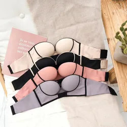 Women's Cotton Bra Sexy Solid Color Underwear Fashion Push Up Comfort Brassiere  Strapless Breathable Underwear Female Lingerie