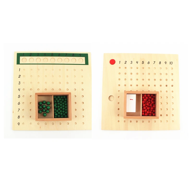 Montessori Educational Toys Multiplication Division Wood Board Mathematics Materials Math Learning Tool for Kids for 3~6 Years