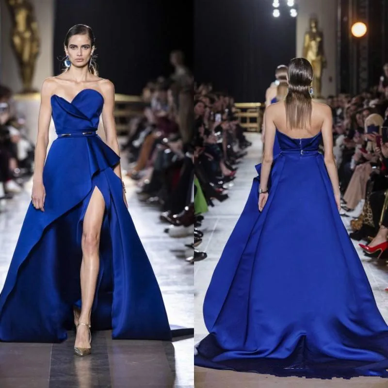 Vestido de noite azul-real, amor, pescoço, oi lo, vestido de baile, tapete vermelho, moda para futura