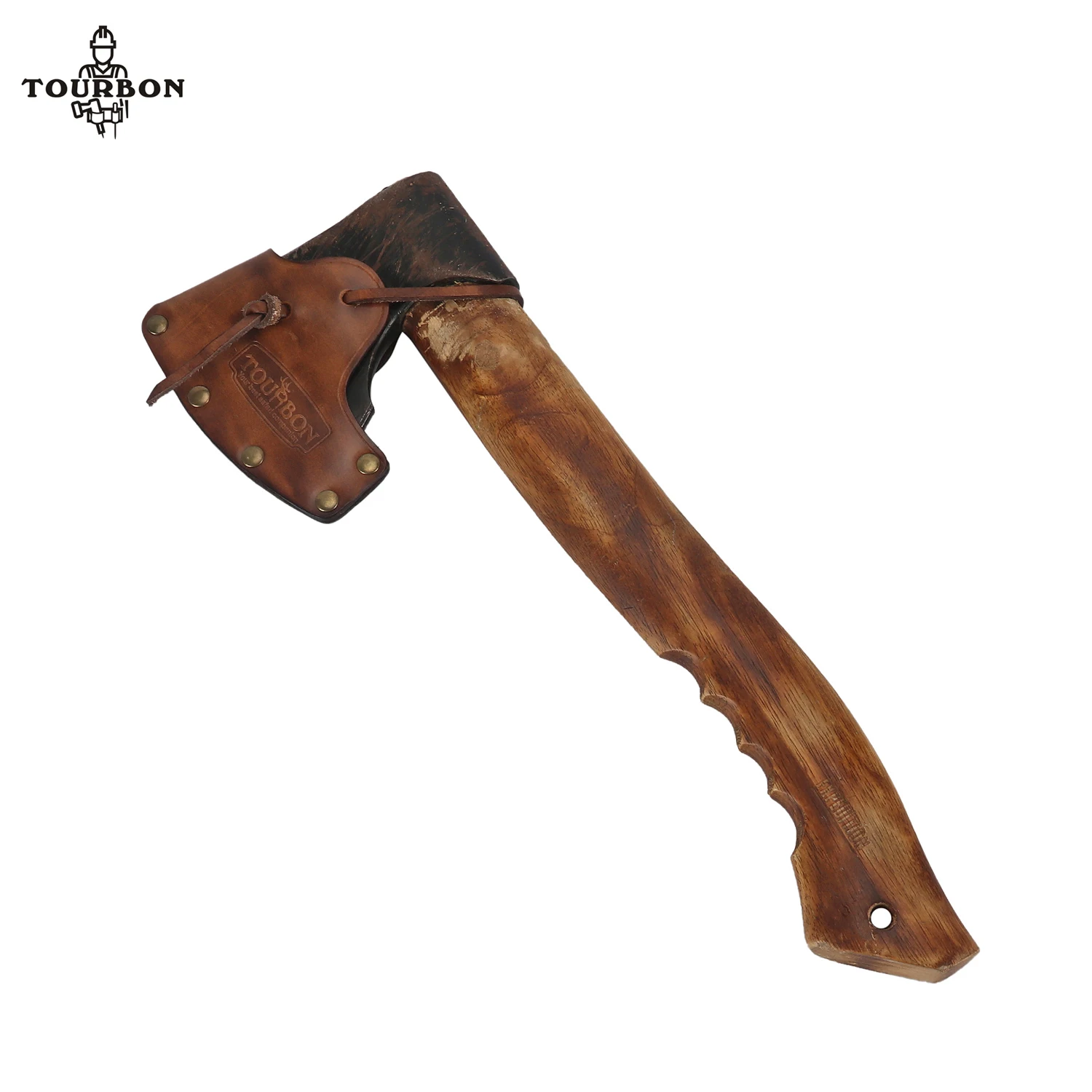 Tourbon Genuine Leather Axe Cover Hatchet Sheath Case Ax Blade Protector Sleeve Camping Accessories Outdoors Woodwork