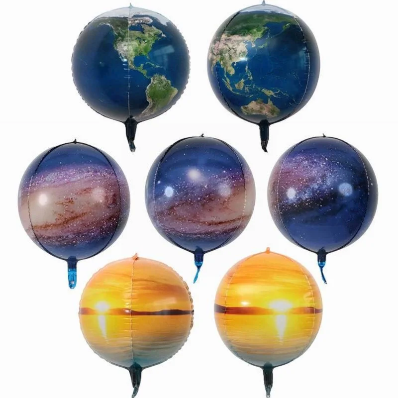 4d Ball Earth Aluminum Film Balloon Wandering Earth Space Theme Balloons Globe Sci-Fi Interstellar Starry Decoration