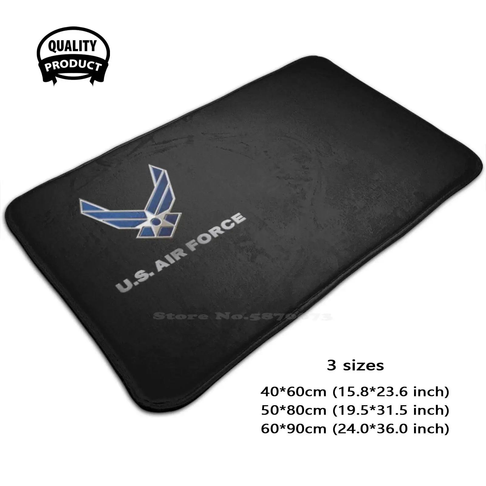 U.S. Air Force Original Soft Cushion Home Carpet Door Mat Car Rug United States National Air Force Army Military Veterans