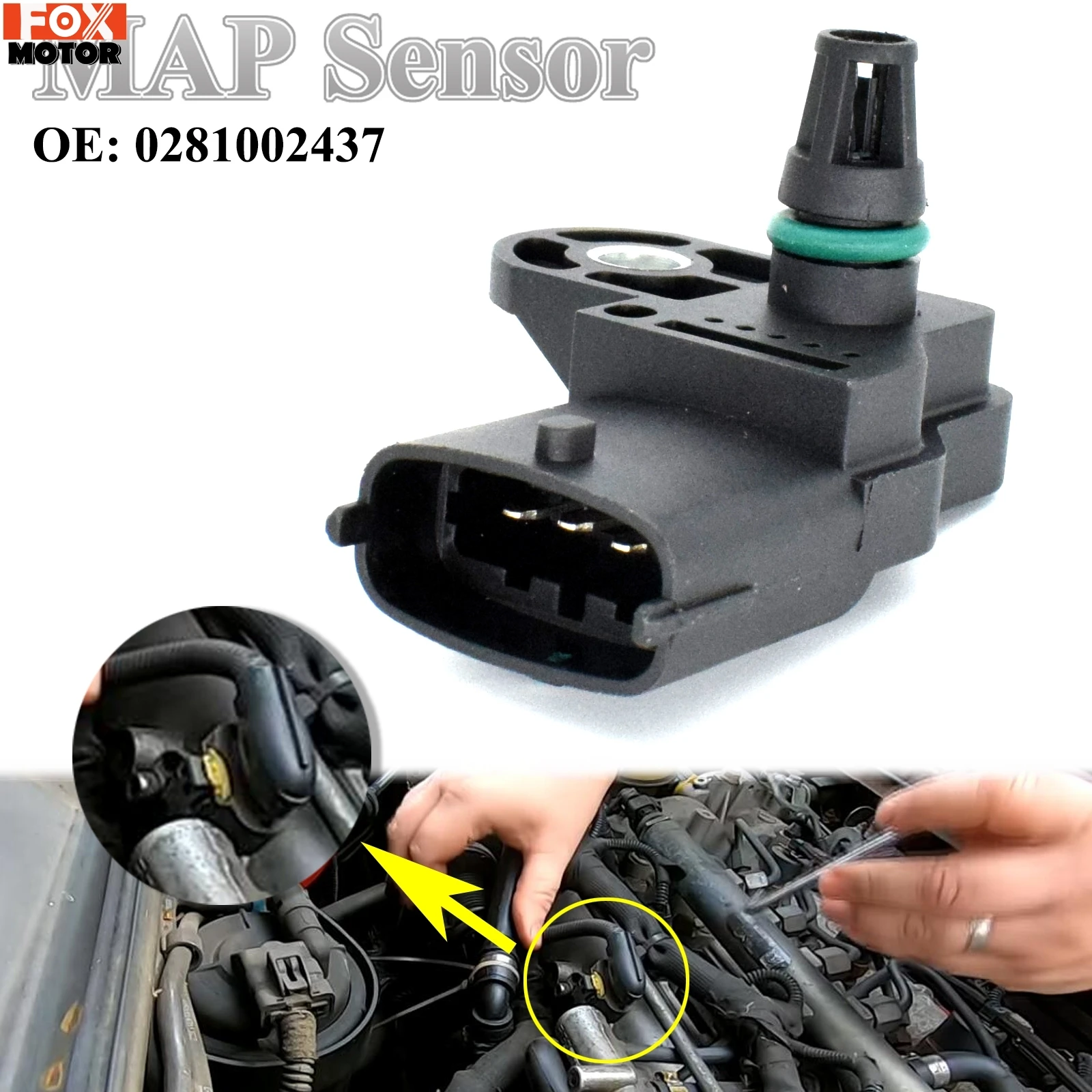 0281002437 Manifold Air Pressure Boost Turbo Intake Sensor For Ford Ranger ET Mazda BT-50 Car Parts Accessories 1.9Cdti 8V-Z19DT