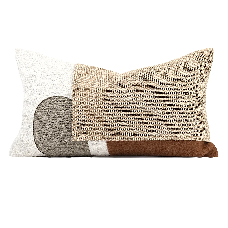 Light Luxury Cushion Cover Brown Grey White Geometric Throw Pillows 45x45cm 30x50cm Decorative Cushions For Living Room Sofa Car