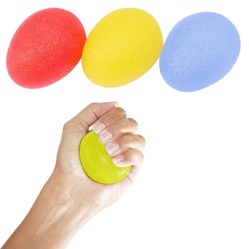 Silicone Egg Fitness Hand Expander Gripper Strengthener Forearm Wrist Finger Exerciser Trainer Stress Relief Power Ball