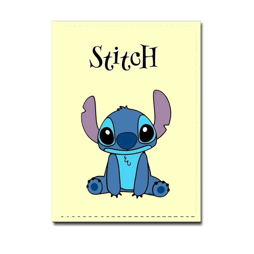 Lilo & Stitch Movie Cartoon Periphery Print PU Passport Cover Fashion Cute Girls Boys ID Card Holder Travel Credential Holder