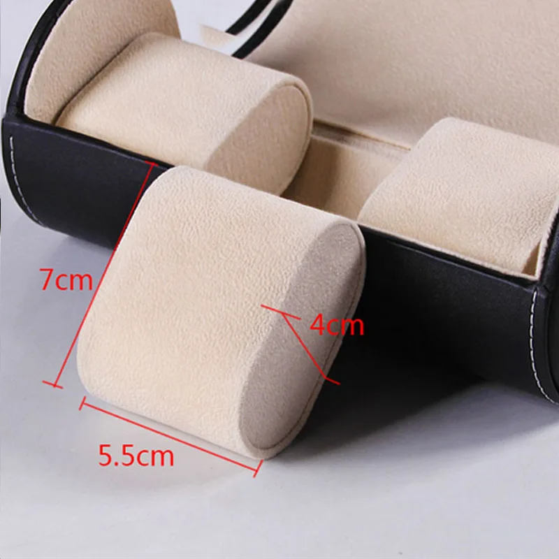 4 Colors PU Leather Watch Display Gift Box Case Roll Wristwatch Necklace Bracelet Chain Jewelry  Storage Travel Pouch Wholesale