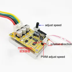 5-36V 350W BLDC Three-Phase Dc Brushless Without Hall sensiors Motor Controller Sensorless Brushless Motor Driver ZS-X11B