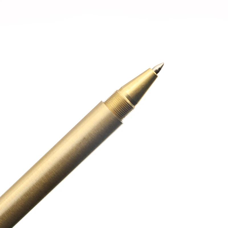 High Quality Luxury Brass Ballpoint Pen Tip 0.5mm Pure Brass Business Office Gift Pen Children\'S Student Stationery Pen 1pc