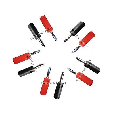 10pcs red and 10pcs 4mm black Banana Plug Speaker Contor 38mm New diy electronics