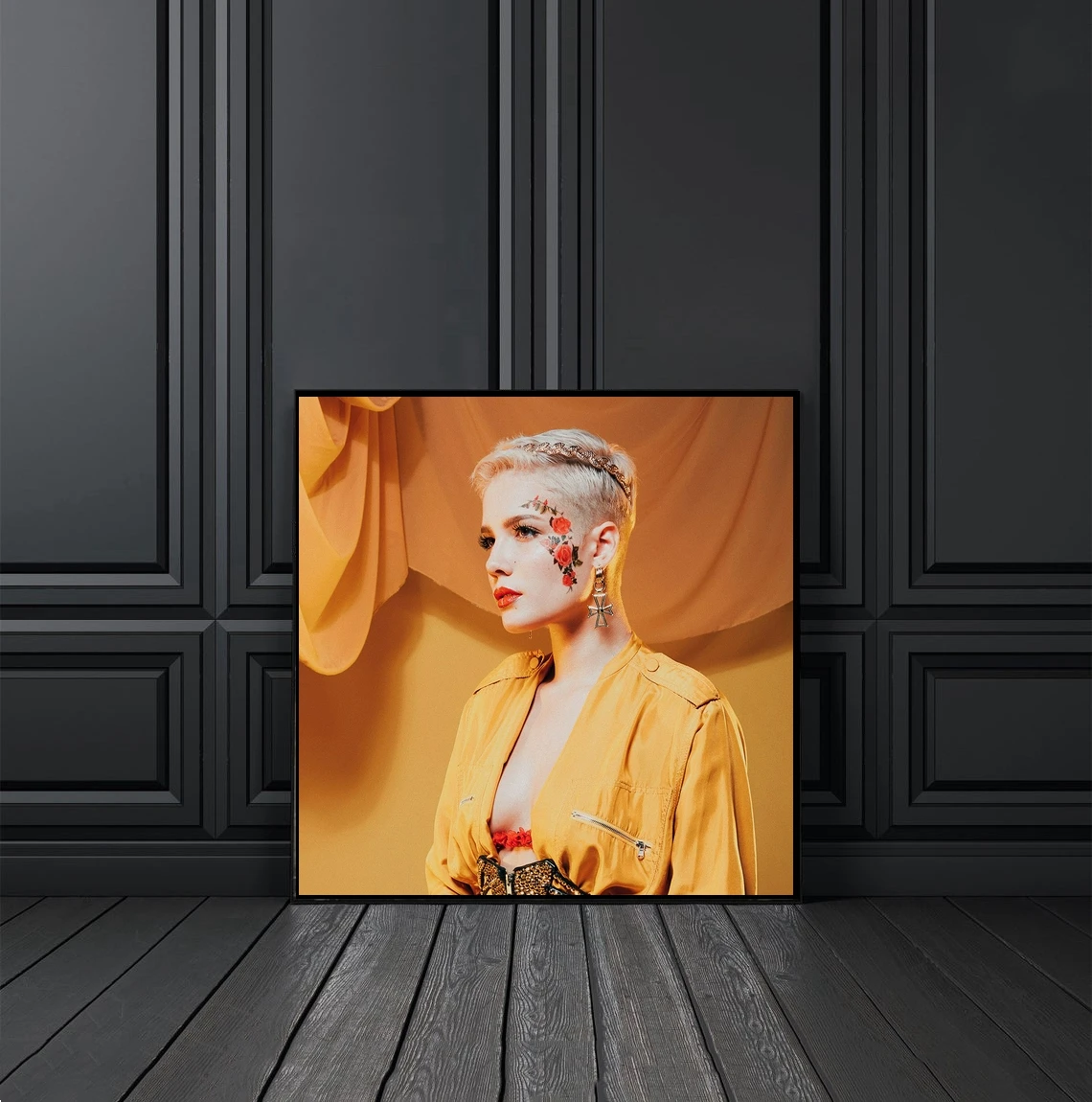 Холщовый плакат с изображением музыкального альбома с надписью «Halsey-Hopeless Fountain Kingdom»
