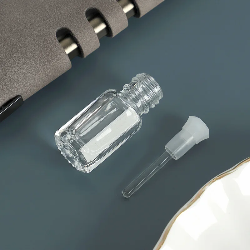 Commercio all'ingrosso 3/6/12ml Rall On bottiglie olio essenziale bottiglie contagocce in vetro massaggio olio essenza bottiglia Lipgloss flaconi Rall-on