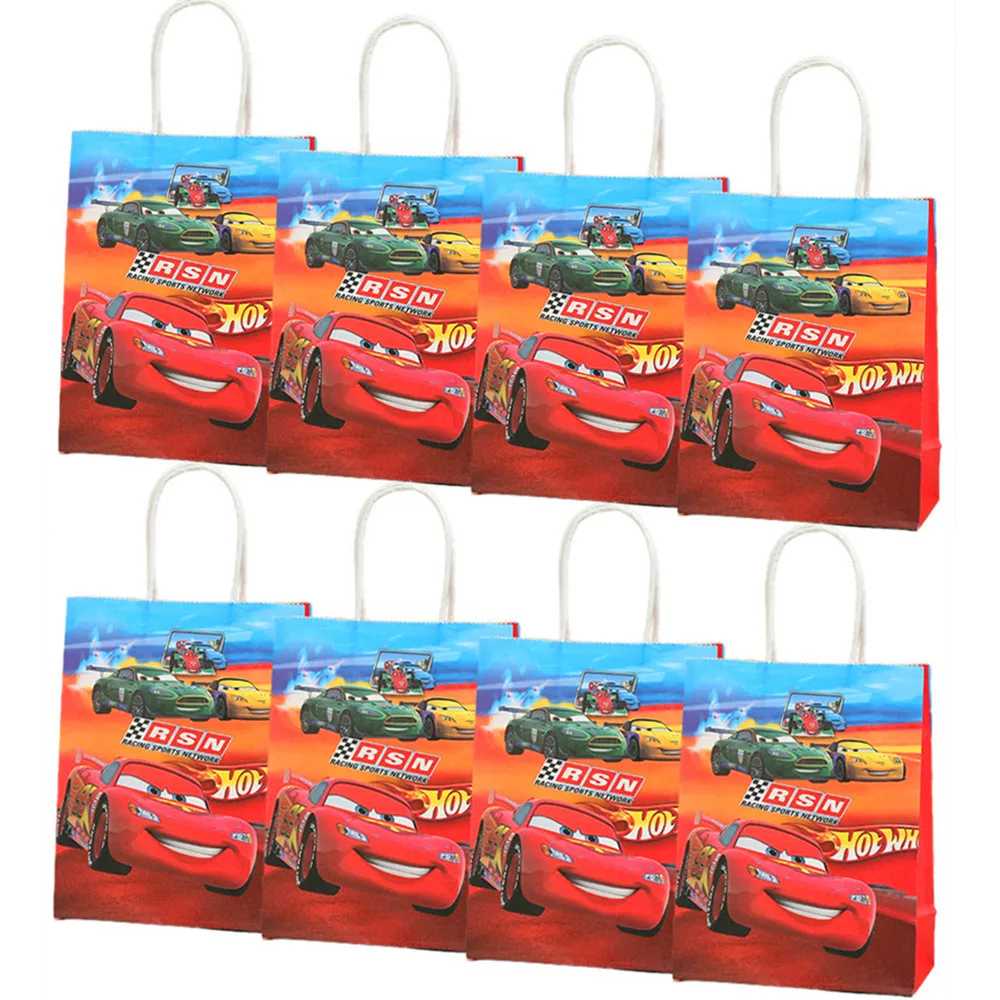 Wholesale Disney Cars McQueen Party Gift Bags With Handles For Christmas/Baby Shower/Birthday Party Favors Gift Packaging Box