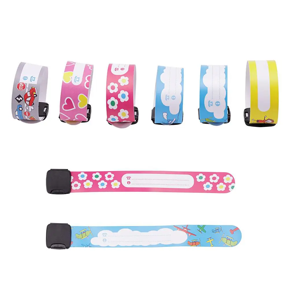 8pcs/12pcs Reusable Adjustable Safety Wristbands Bracelets for Kids Child Travel Event Field Trip Outdoor Activity Waterproof