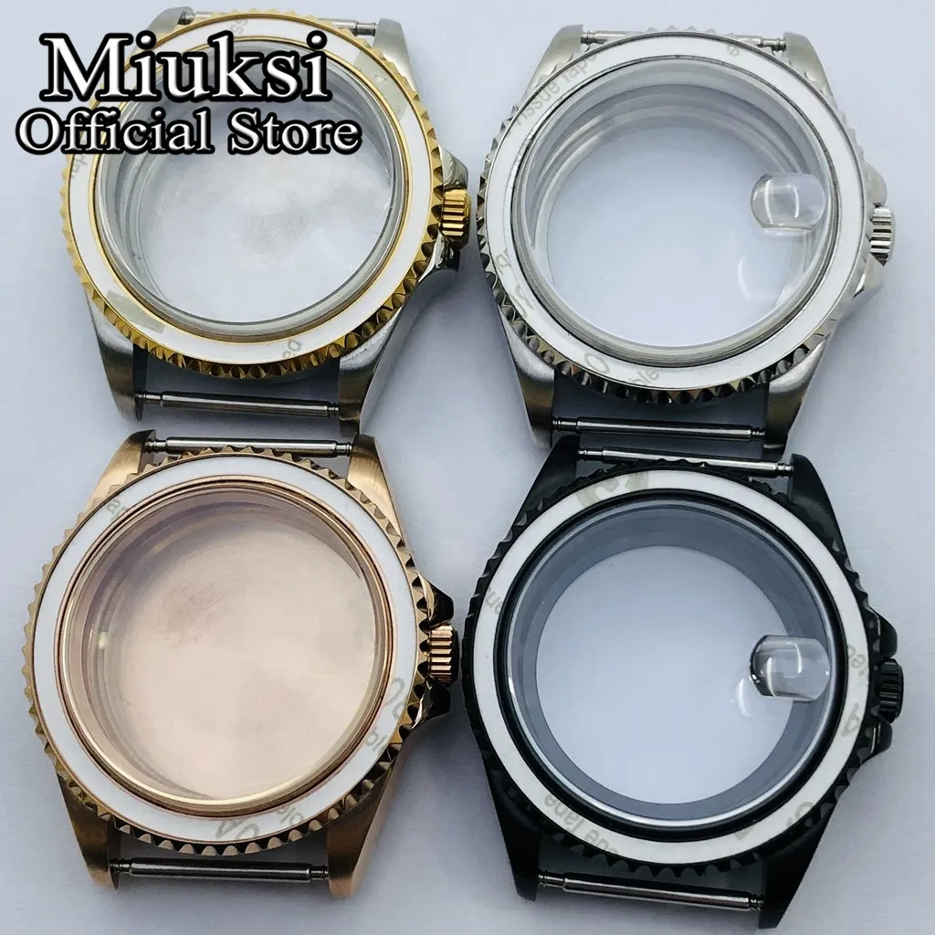 

Miuksi 38mm/40mm sapphire glass date window watch case fit NH35 NH36 movement