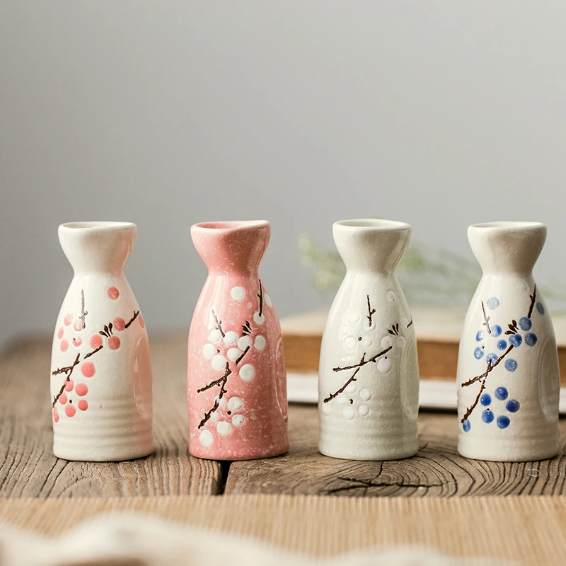 Underglaze Color Japanese Ceramic Sake Wine Set Consumer and Commercial Wine Warmer Hot Wine Hot Wine Jug Dispenser Barware Set