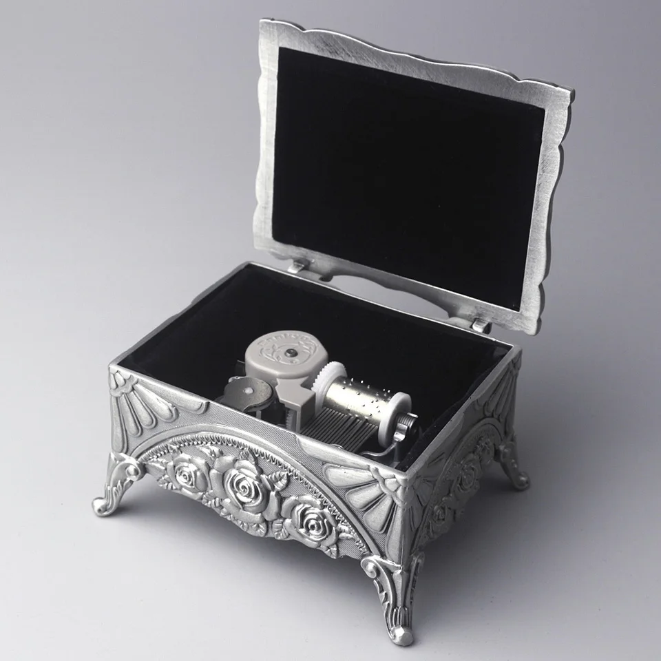 

Металлическая музыкальная шкатулка ROSIKING с тиснением из сплава, заводная моя гавайская шкатулка, подарок на день рождения для девочек и детей