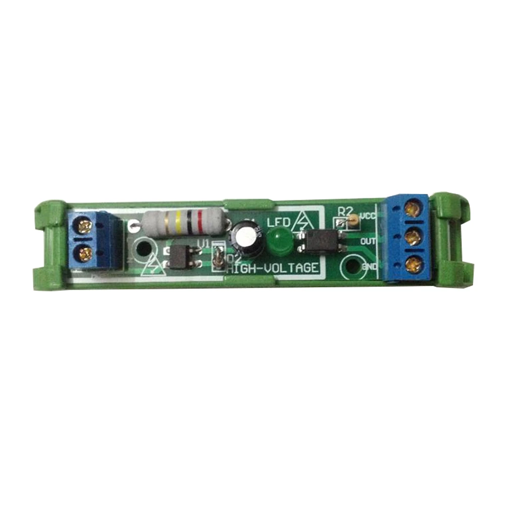 220V 1 Channel PLC Optocoupler Isolation Module Isolated Board with Din Rail Holder PLC Processors TTL level Output 3-5V