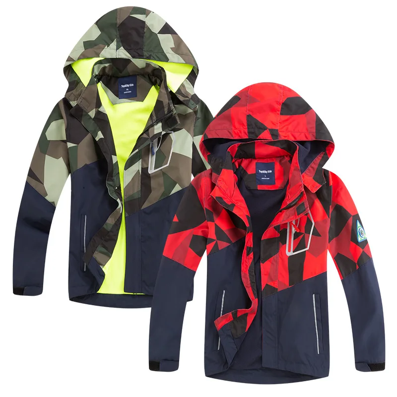 

New spring autumn child kid baby boys girls windproof waterproof jackets outwear big boys sporty jackets coats double-deck coat