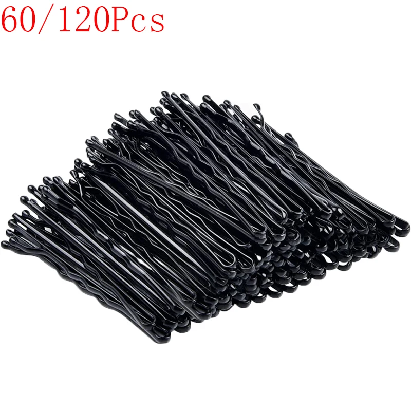 60/120Pcs/set Black Hairpins For Women Hair Clip Lady Bobby Pin Invisible Wave Hairgrip Barrette Hairclip Girls Hair Accessories