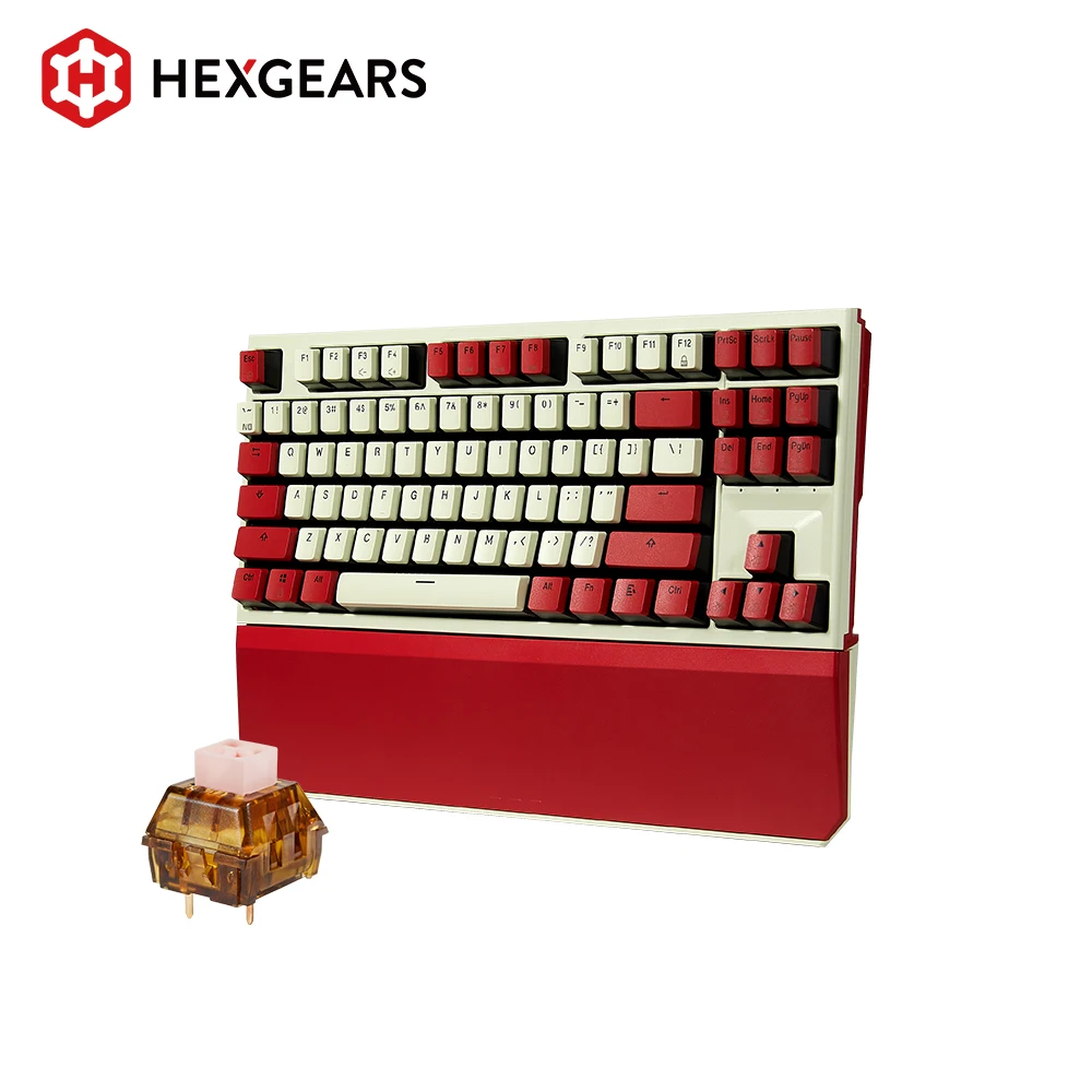 HEXGEARS X3 KOI Mechanical keyboard PBT Keycaps Kailh BOX Switch teclado 87 Key Pink Red Wire Wireless Gaming Keyboard for PC