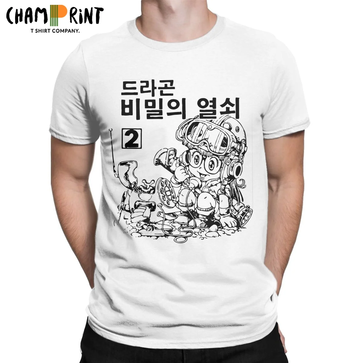 Arale Korean Dr Slump Men T Shirts Casual Tees Short Sleeve Crewneck T-Shirts Cotton Gift Clothes