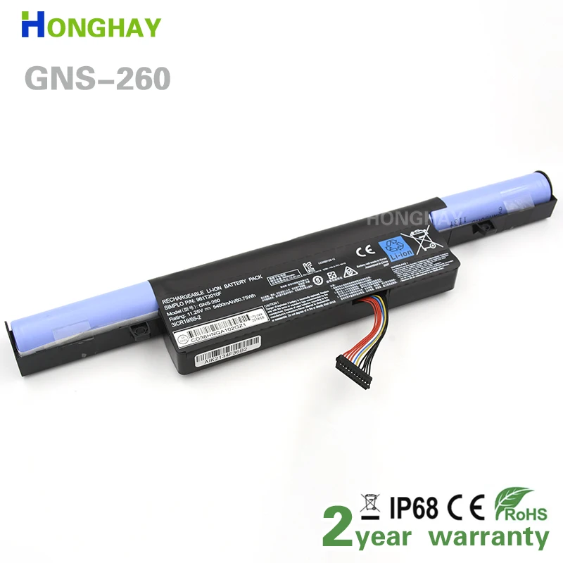 Honghay GNS-260 new original GNS-260 961T2010F Laptop Battery For Gigabyte P55 P55G P55K P55W V4 V5 V6 V7 11.25V 60.75Wh/5400mAh