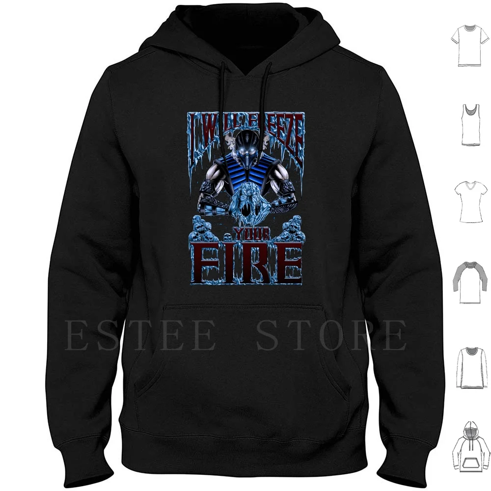 Sub-Zero Hoodies Mortal Kombat Fatality Fighting Mortal Kombat Sub Zero Videogame Mkx Scorpion