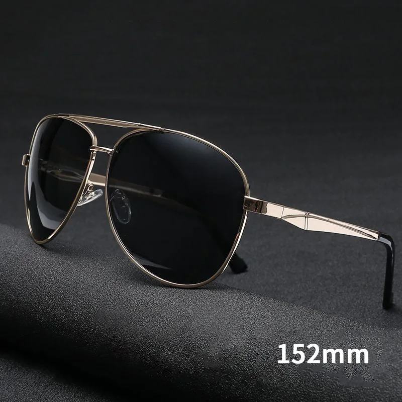 Polarized Sunglasses Men Oversized Pilot Sun Glasses for Men Brand Designer Wide Face Retro Driving Sunglass Male UV400 Oculos