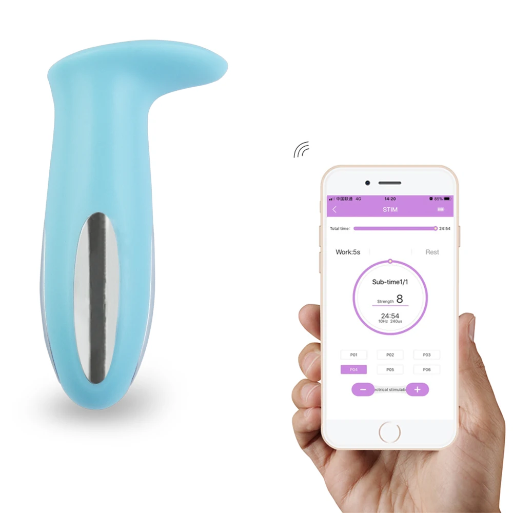 EMG Biofeedback Vaginal Probe With APP Control & Bluetooth Connection With Wireless Charger Female Pelvic Muscle Trainer