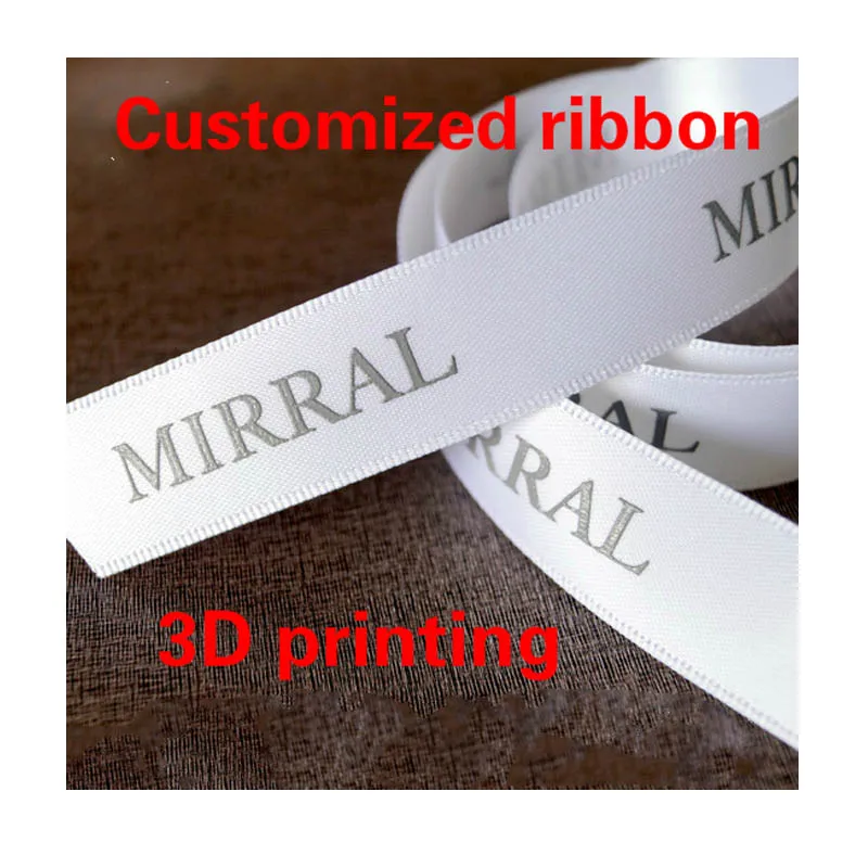 

DIY Print Ribbon for Wedding, Personalized 3D font Polyester Belt, Gift Packing