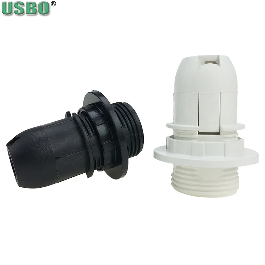 White Black CE 2A Half Tooth Screw E14 Lamp Holder Energy Save Chandelier Led Bulb Head Socket Fitting Vintage Light Base 250V