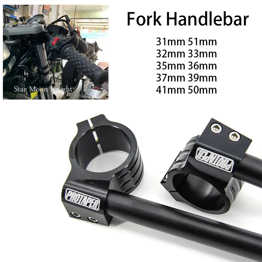 31MM 32MM 33MM 35MM 36MM 37MM 39MM 41MM 45MM 48MM 50MM 51MM PRO Riser High Clip Ons Handle Bar Fork Tube Lift Clip on Black Pair