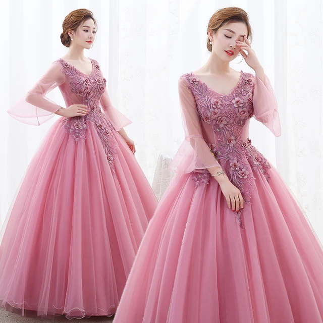 Long gown shops color pink