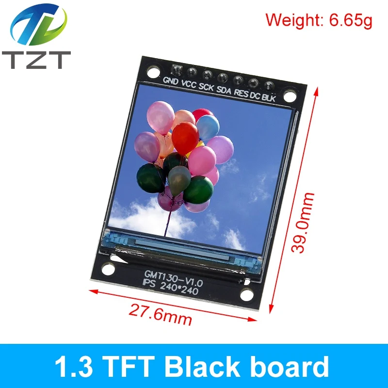 Tft display 0.96 / 1.3 polegadas ips 7p spi hd 65k módulo lcd a cores completas st7735/st7789 drive ic 80*160 240*240 (não oled)