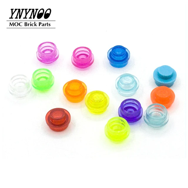61704 lego Compatible 1x1 Round Plates 100pcs Trans clear Abs Building Blocks For 14
