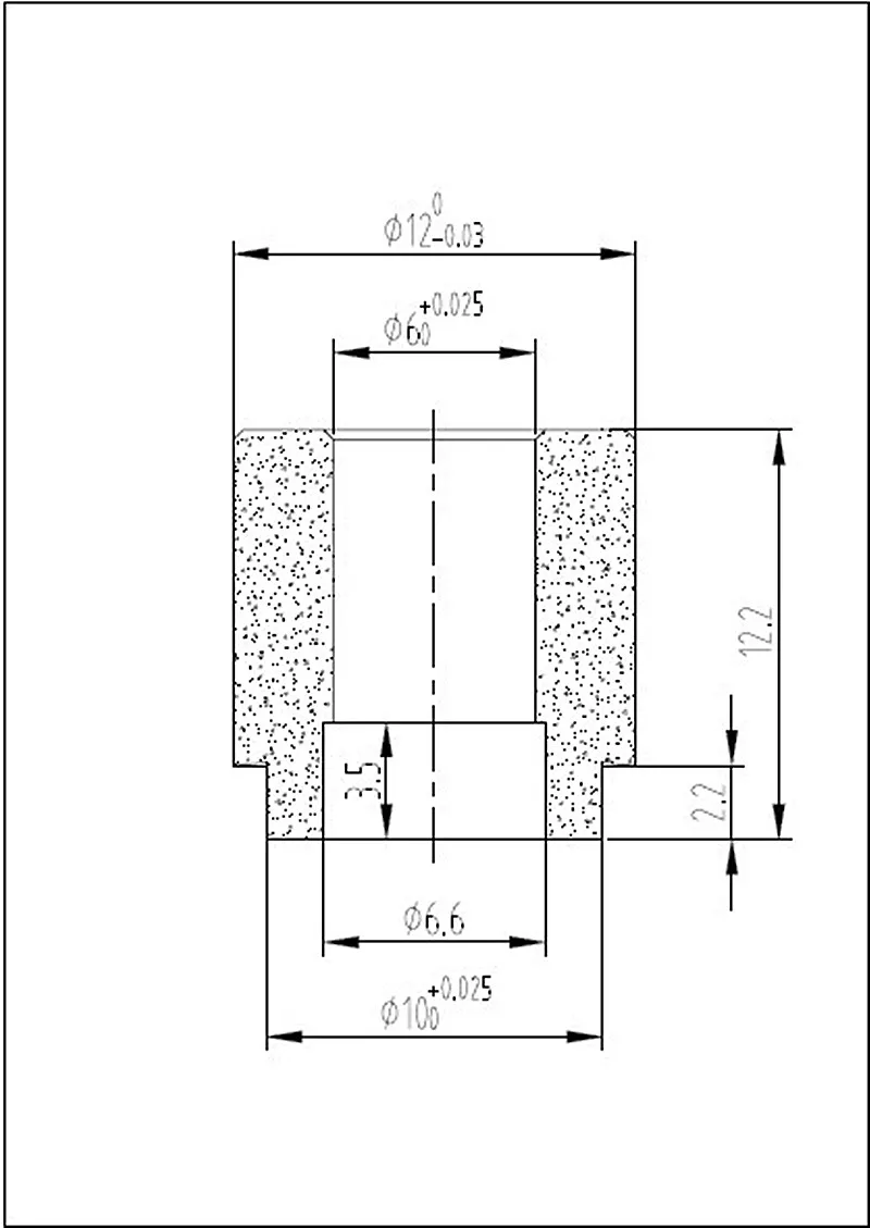 Rodamiento de aceite de 6MM, rodamiento a base de hierro de 12MM de diámetro
