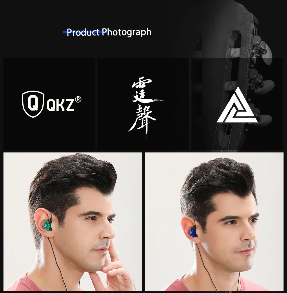 QKZ AK6 ATES ATE ATR HD9 Driver In rame HiFi Sport cuffie In Ear auricolare per correre con microfono cuffie Gmaer musica auricolari