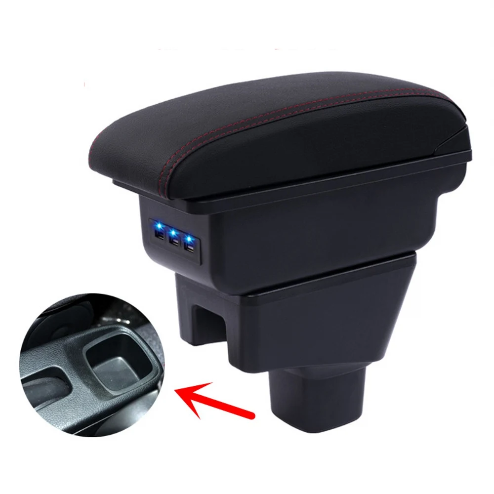 

For Suzuki SX4 Armrest Box Car Center Console Storage Space Case Elbow Rest with Cup Holder USB Interface