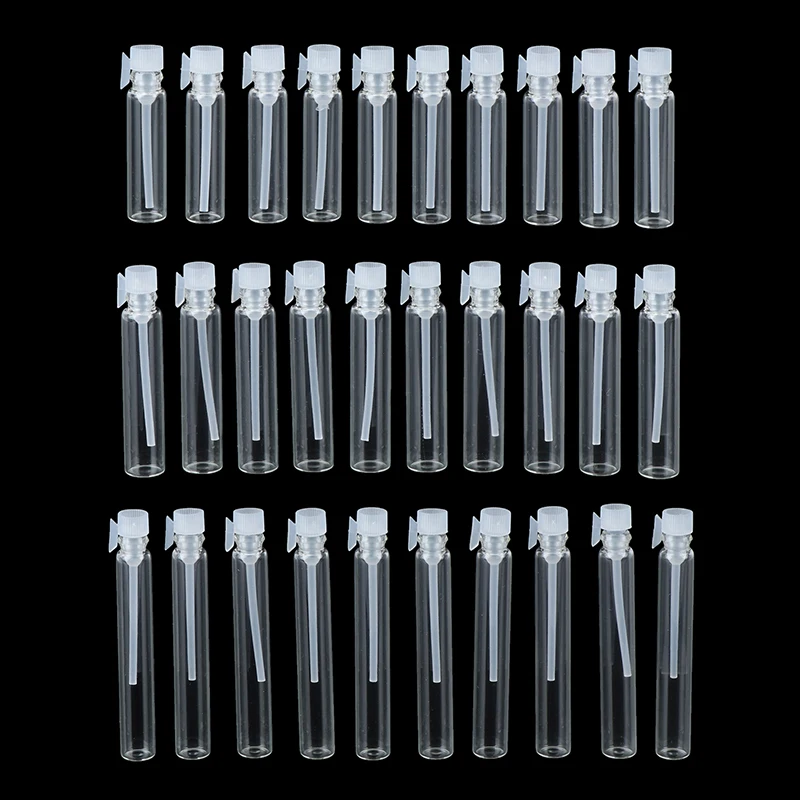 10PCS 1/2/3 ml Empty Mini Glass Perfume Small Sample Vials Perfume Bottle Laboratory Liquid Fragrance Test Tube Trial Bottle