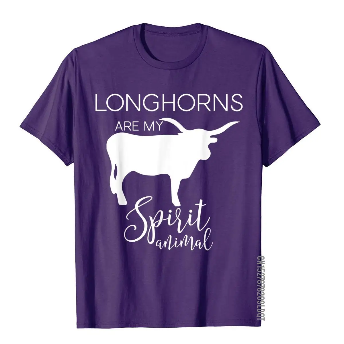 Longhorn Cattle Bull Spirit Animal J000437 Men Hip Hop Personalized Tops Shirt Cotton Top T-Shirts Funny