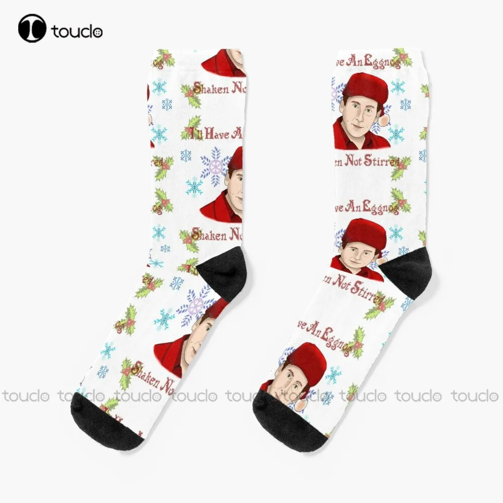 Santa Bond The Office Us The Office Dunder Mifflin Michael Scott Socks Boys Socks Thanksgiving Christmas New Year Gift Custom