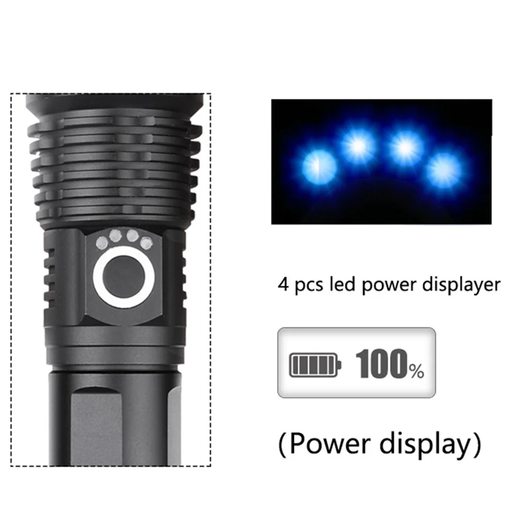 XHP50.2 أقوى USB مصباح يدوي قابل لإعادة الشحن 5 طرق مصابيح ليد المكبرة مصباح شعلة 18650 أو 26650 بطارية أفضل التخييم في الهواء الطلق جديد