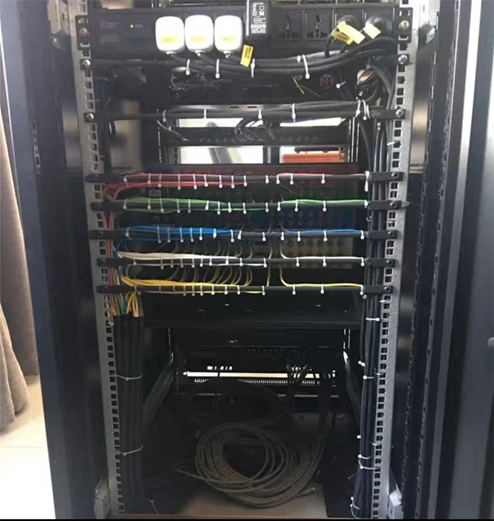 Укладка кабелей для 19-дюймового диспетчера проводов шкафа, 19-дюймовой сетевой рамы, черный ELINK, 5 шт.