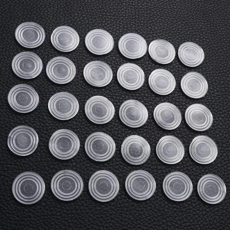 30Pcs /18PCS Furniture Bumpers Glass Table Pads Round Transparent Rubber Tea Table Mat Non-Slip Grip Pads For Floor Tea Table