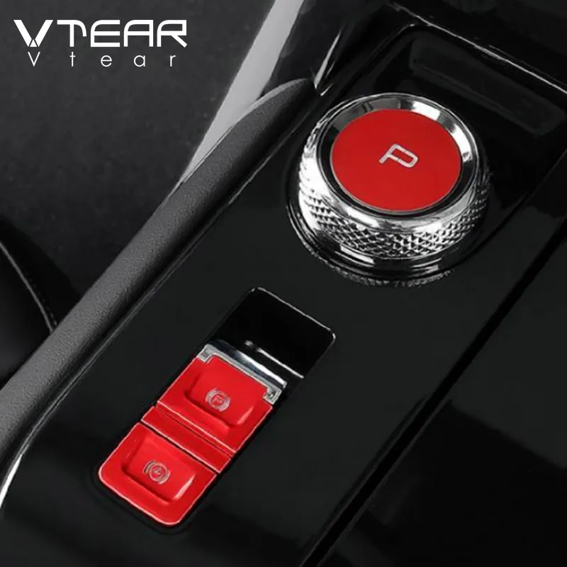 Vtear-cubierta embellecedora de botón Interior, pegatinas de protección decorativas de acero inoxidable, accesorios interiores de estilo de coche para Haval H6 2023